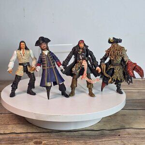 Set Of 4 Pirates Of The Caribbean Action Figures Disney Zizzle